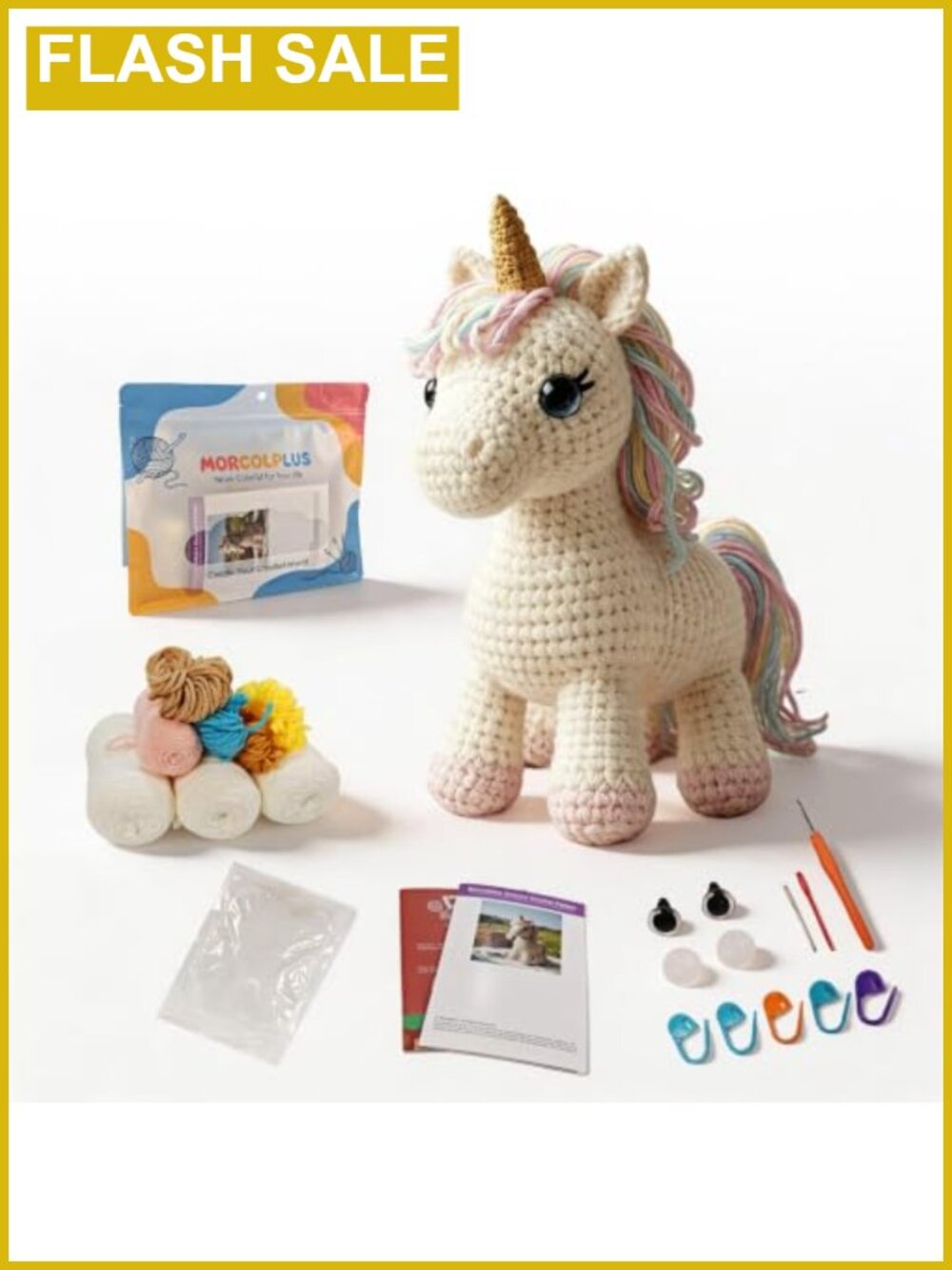 Unicorn Crochet Kit for Adults Intermediate Amigurumi DIY Craft